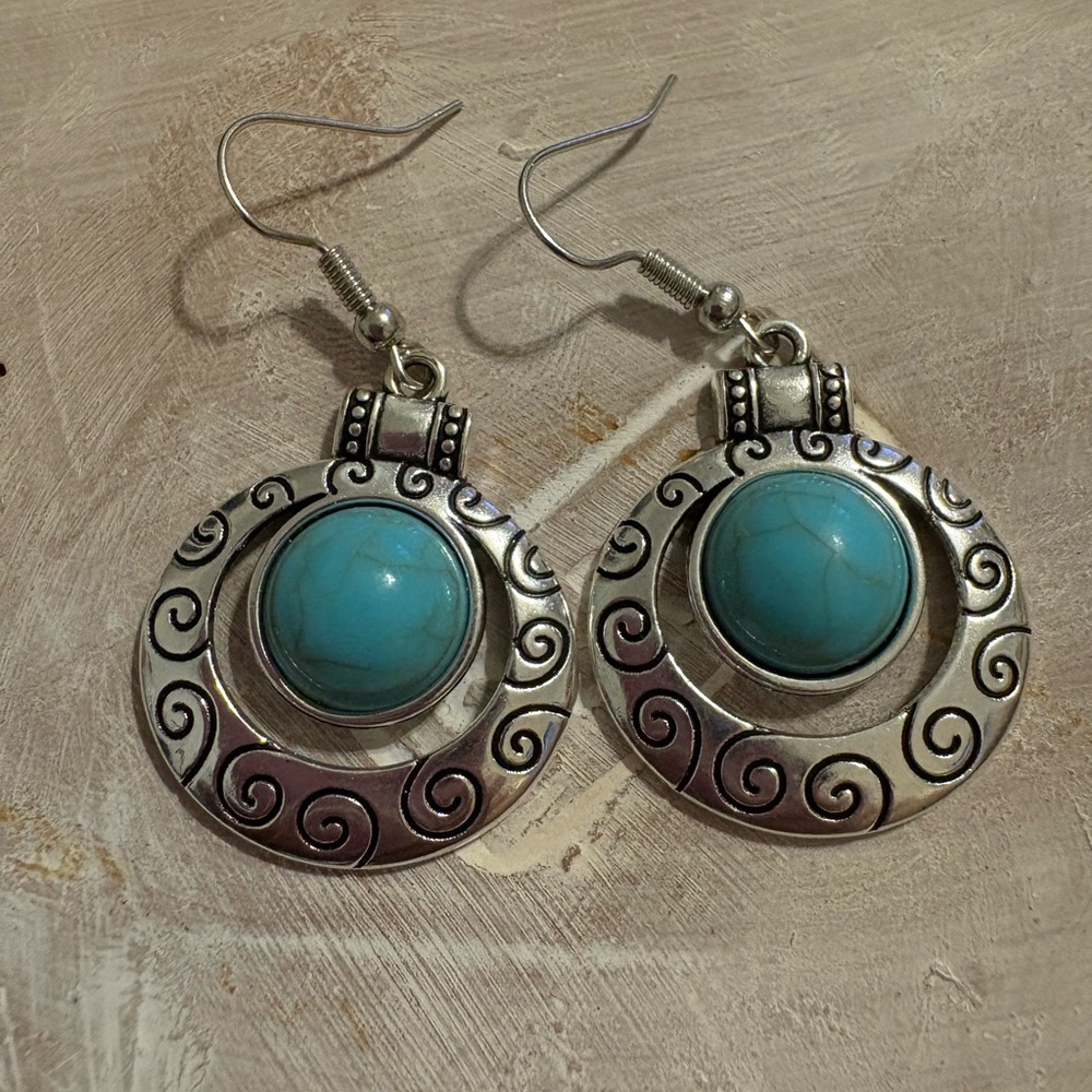 Silver and Turquoise Earrings